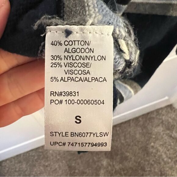 NWT Democracy Blue Striped Alpaca Blend Cardigan in Navy | Size XS - Picture 9 of 11